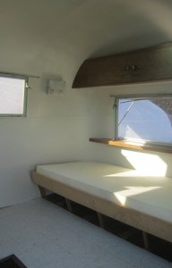 Front sofa bed awaiting upholstery